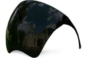 mayoken® Full Face Shield Sunglasses, Futuristic Anti-Glare Sun Protection Visor for Men & Women, Anti-Fog Mirror Shield Lens, Lightweight & Comfortable Black Transparent