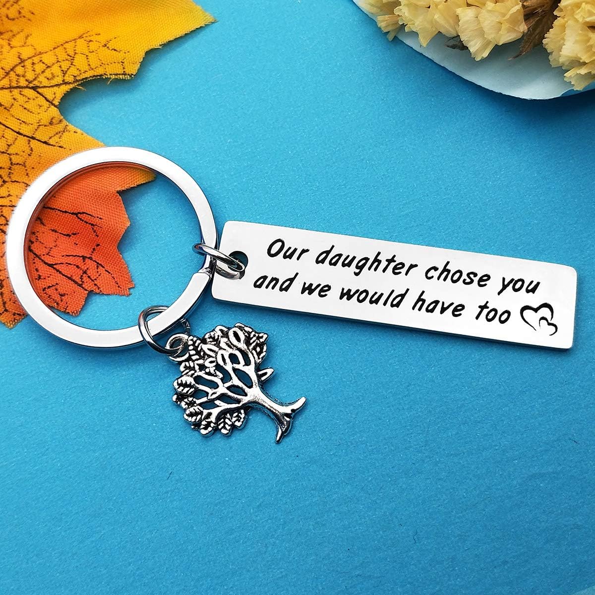 Huwujiu Son in Law Gifts Keyring Our Daughter Chose You and We Would Have Too Keyring Gifts for Son in Law Wedding Gifts Christmas Birthday Gifts for Son in Law - Image 4