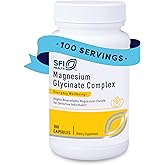 Klaire Labs SFI Health Magnesium Glycinate Complex - Chelated Magnesium Blend for Optimal Absorption - Supports Healthy Bones, Muscles & Energy Levels - Gentle on Digestion (100 Capsules)