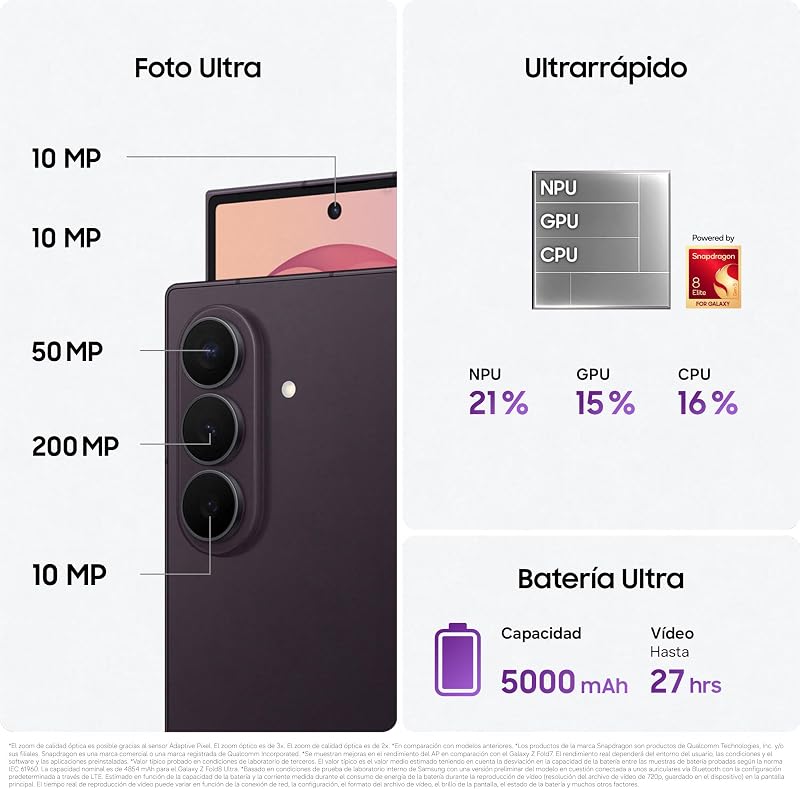 Galaxy Z Fold8 Ultra, 256 GB, Telemóvel, Grafite