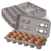MT Products Blank Natural Pulp Egg Cartons 18 Count Egg Holders 5 Pack | Natural pulp 18-count egg cartons. Great for storing fresh eggs. Ideal for farms, markets, and backyard hens. Made in USA.