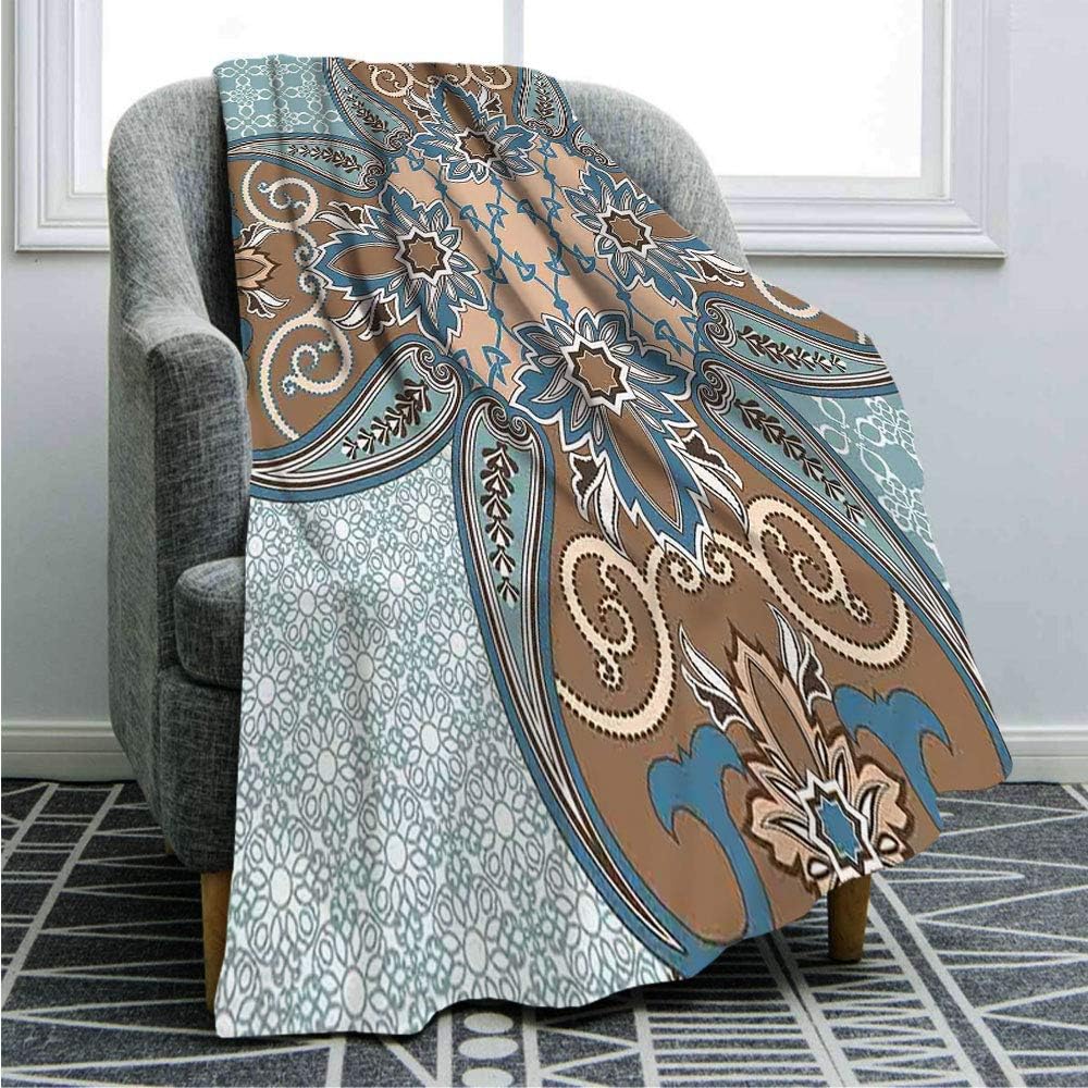 Flannel Fleece Microfiber Bed Blanket,Arabian Style