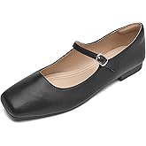 WONDERWAY Women Mary Jane Shoes,Slip On Ankle Strap Dress Flat Shoes