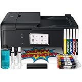 Cake Topper Image Printer, Cake Ink Cartridges, 50 Wafer Sheets & 12 Sugar Sheets, Edible Color Markers & Printhead Cleaning