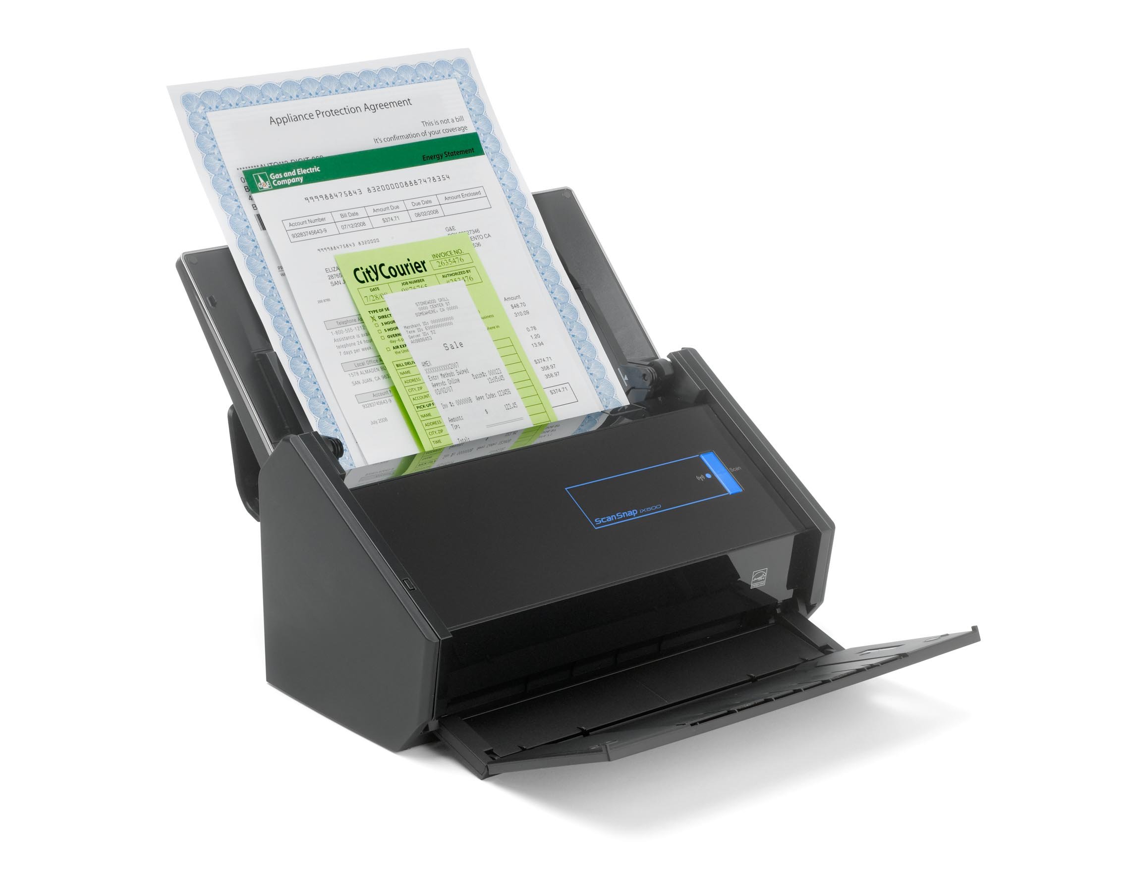 Fujitsu ScanSnap iX500 Document Scanner Powered With Neat, 1 Year Neat Premium License Sleek