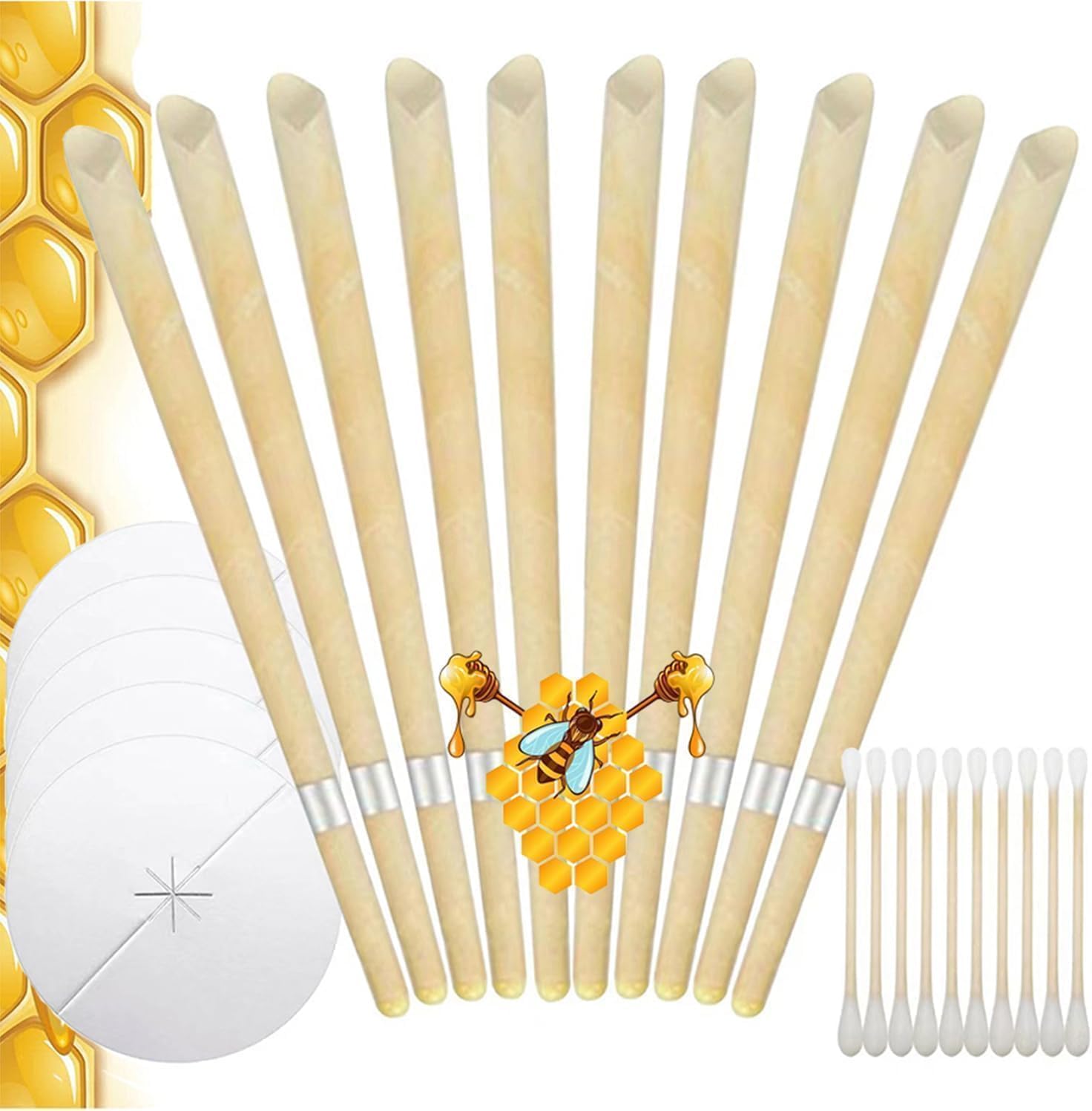 Photo 1 of 10 PCS Home Ear Wax Removal Kit, Ear Wax and Dandruff Cleaning Tool with Cotton Swabs