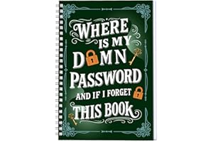 What The F*ck is My Password? and Other Shit | Password Keeper Book, Login Passwords Book, Spiral Important Information Manag