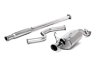 YONAKA MOTORSPORTS Yonaka Performance Exhaust Compatible/Replacement for Honda Civic 96-00 3DR Hatch CX/DX Only