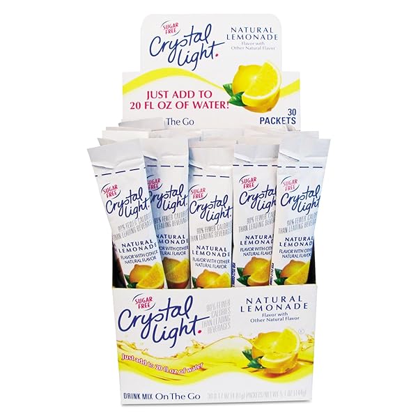 CRYSTAL LIGHT FLAVORED DRINK MIX, LEMONADE 30 COUNT, 0.17 OZ