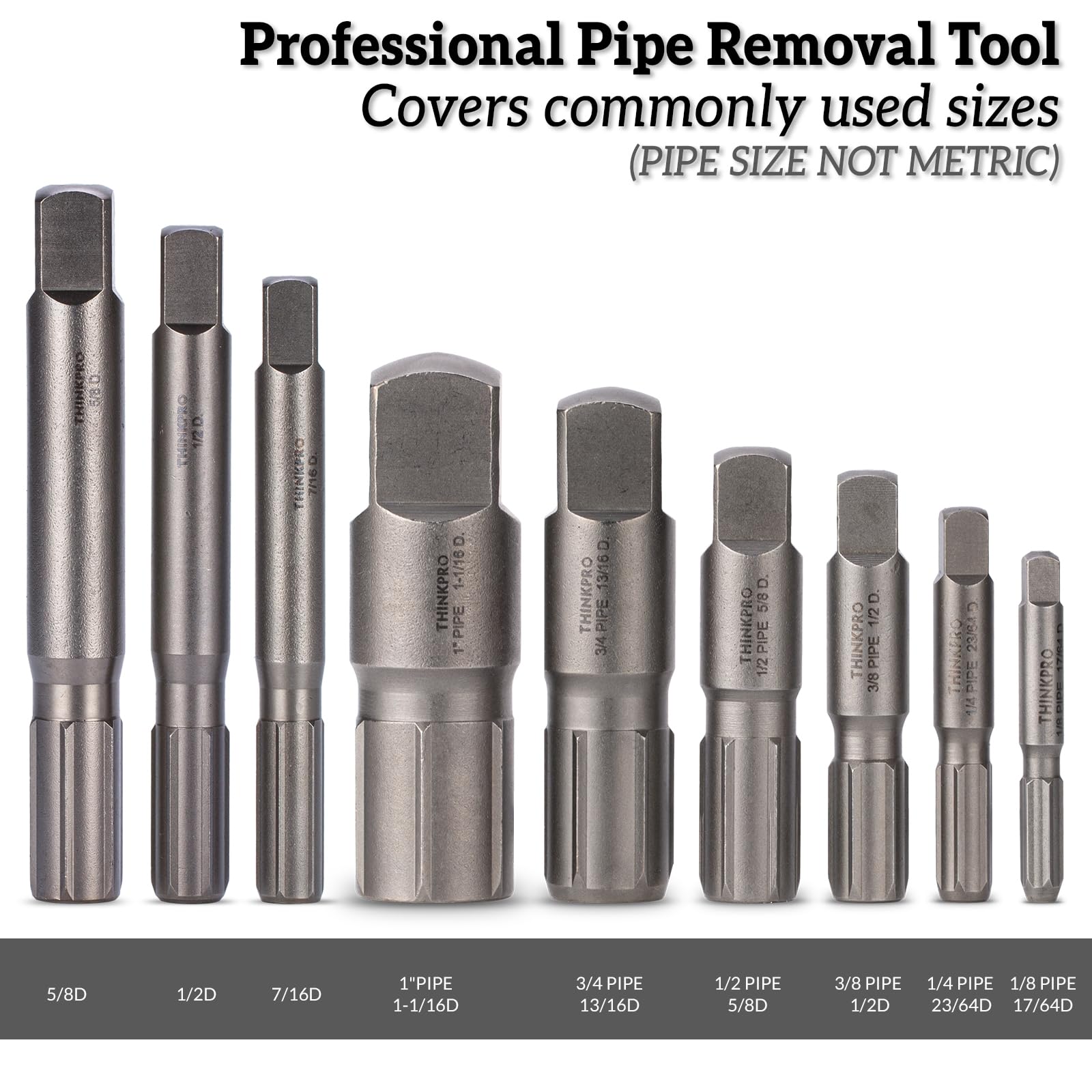 Mua Thinkpro 9-Piece Pipe Extractor Set, 1/8 to 1 Inch, Broken Pipe ...