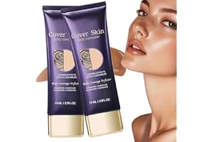 LINNAVARV 2Pcs All-Over Complexion Perfector, Long Last Beauty Body Coverage Perfector Foundation 2.5fl.oz, Tattoo Cover Up Makeup Waterproof, Transfer-Resistant Skin Tint