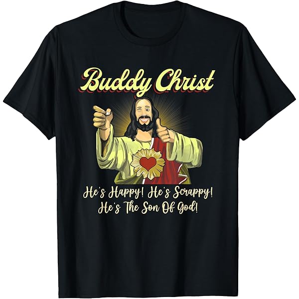 Amazon.com: Jay and Silent Bob Buddy Christ Circle Portrait T
