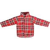 E-TING Santa Clothing Christmas Accessories for elf Doll (Long Sleeved T-Shirt)