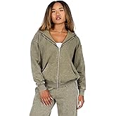 Forever 21 womens Oversized Zip-up Enzyme Wash Hoodie