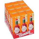 TABASCO&reg; Brand Original Red Pepper Sauce, Hot, 5 Oz Glass Bottle (12-Pack) | Classic &amp; Versatile Hot Taco Sauce, Three Simple Ingredients, Dash on Eggs &amp; Seafood, Great Wings &amp; Pizza Sauce, Oyster Sauce