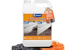 KHKD RESIN Mulch Glue for Landscaping, 1 Gallon Rock Glue, Pea Gravel Binder Stabilizer, Bond Lock Rubber Mulch Anchor, Strong Rock Lock, Safe Landscape Adhsive for Lawn, Patio, Garden Border