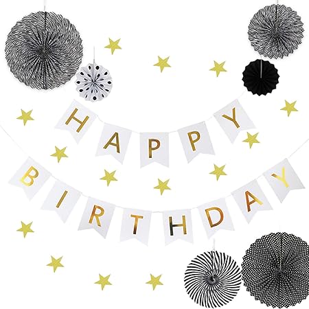 Amazon Co Jp Fun 誕生日 飾り付け セットペーパーファン バースデー パーティー デコレーション ハッピーバースデー ガーランド Happy Birthday お祝い 飾り 15分間飾り済み 男の子 女の子 おもちゃ