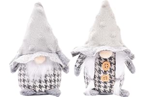 MUYULIN Christmas Faceless Rudolph with Wizard Hat, 2 Pack Santa Gnome Elf Doll, Creative Pendant Xmas Ornaments for Christmas Wreath Tree Decoration New Year Children Friend Gifts