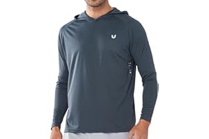 NORTHYARD Men's UPF 50+ Hoodie Shirts Rash Guard Long Sleeve Sun Protection SPF Fishing Shirt UV for Athletic Running Swim
