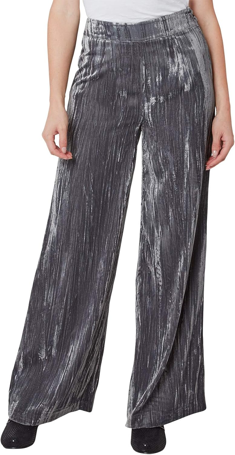 crushed velvet wide leg pants