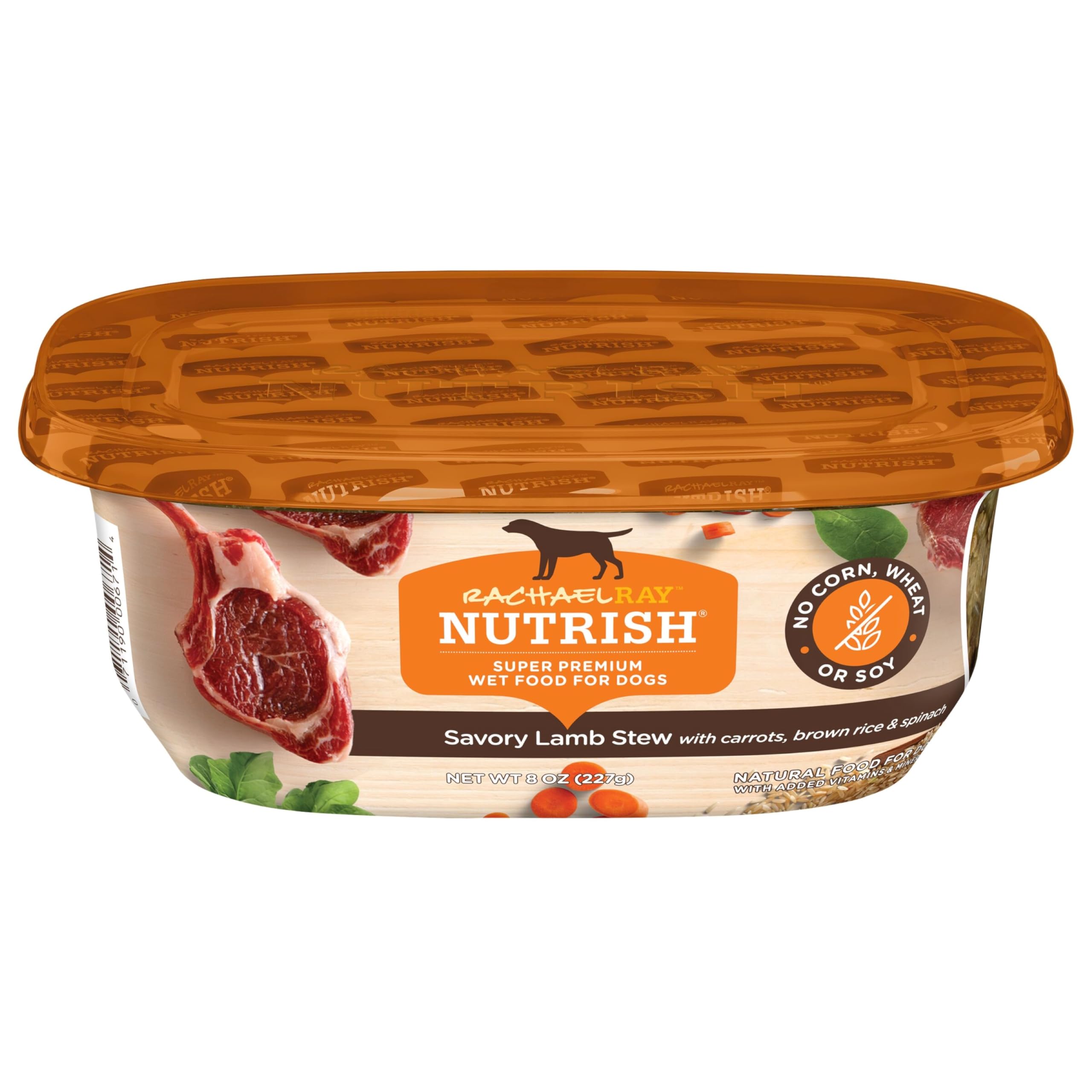 Photo 1 of *10/23/2025* Nutrish Rachael Ray Premium Natural Wet Dog Food, Savory Lamb Stew Recipe, 8 Ounce Tub (Pack of 8)