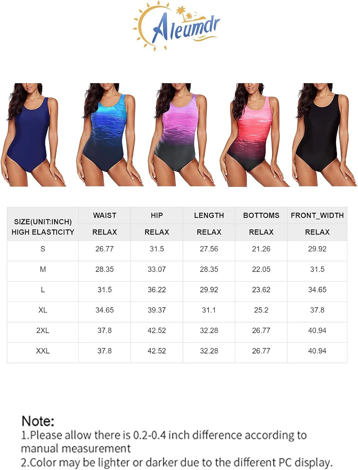 Aleumdr Womens Color Block Print One Piece Swimsuits Athletic Training Swimwear Bathing Suits at  Women’s Clothing store