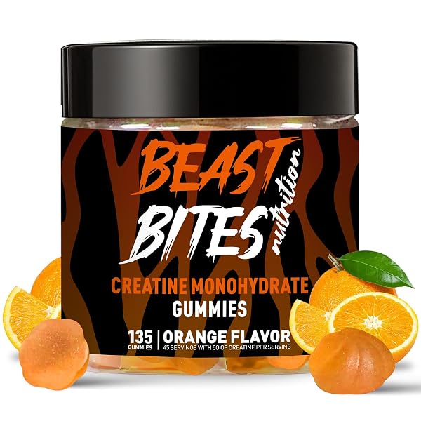BEAST BITES NUTRITION CREATINE MONOHYDRATE GUMMIES FOR MEN...