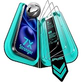ESR 3 Pack for iPhone 16 Plus/15 Plus Screen Protector, Armorite | 7X Impact Absorption, 9H+ Tempered Glass, Easy One-Pull Installation, Full-Coverage Protection, UltraFit Tray, Bubble-Free