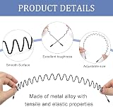 Kavya Hair Band Unisex Wavy Metal Non-Slip Headband for Gym view 3