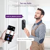 SUNNYJANE 1080P Smart Video Doorbell Wireless Human Detection Night Vision 2 view 4
