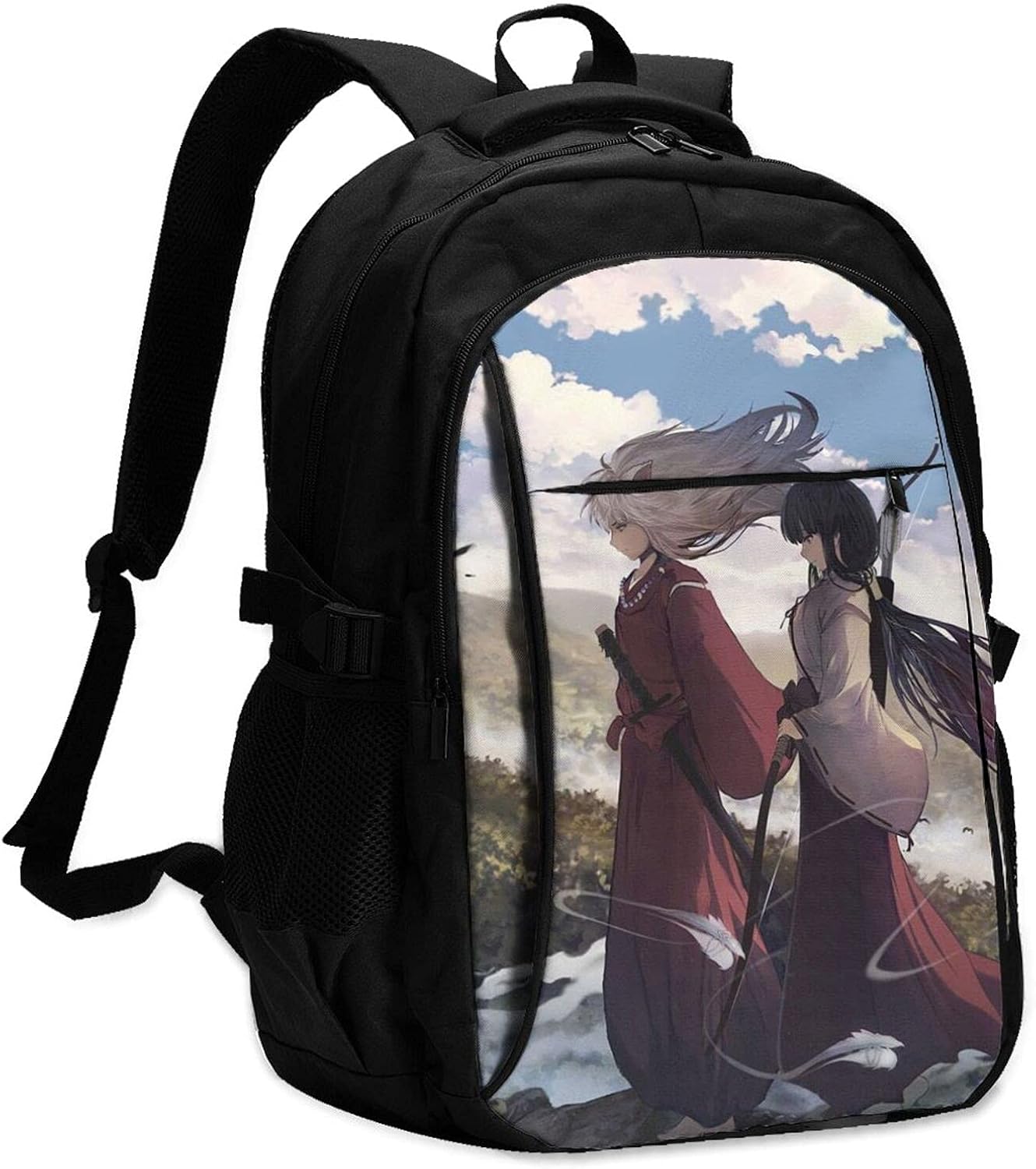 Anime Inuyasha Higurashi Kagome Laptop Backpack with USB Charging Port