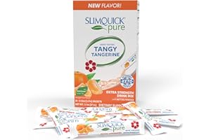SlimQuick Extra Strength Weight Management Drink Mix for Women, Tangerine - Helps Metabolism, Keeps Full for Longer with Green Tea, Caffine, Chaste Tree, Rhodiola Extract - 26 Count