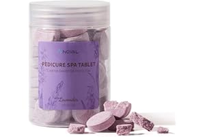 NOVAL Pedicure Spa Tablet - Fast Dissolving, Gentle & Portable Foot Soak for Softening Calluses & Hydrating Skin, Lavender Scent
