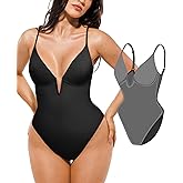 Popilush Tummy Control Swimsuits for Women Shapewear One Piece Deep V Neck Underwire Swimsuit Summer Beach Pool Vacation