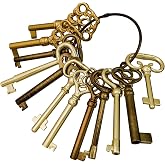 KY-10S Skeleton Key Set – Reproduction Keys For Antique Furniture, Cabinet Doors, Grandfather Clocks, Dresser Drawers (10 Popular Styles)
