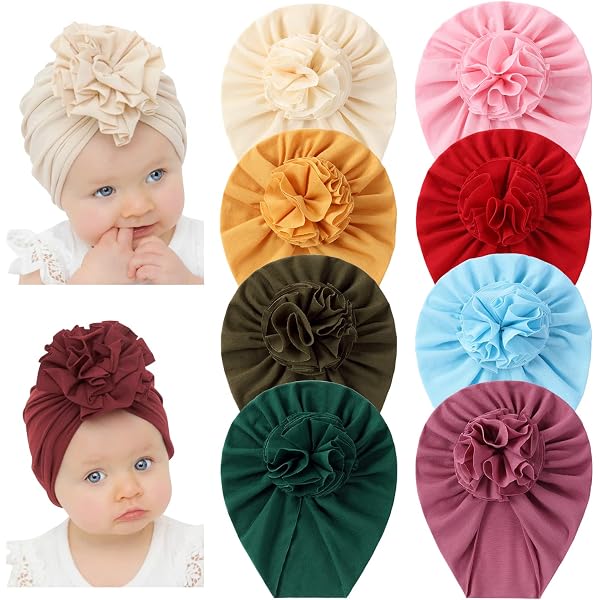 Vanaguelite Baby Bows And Headbands, Soft Nylon Headbands, Newborn To Toddler, Neutral Colors, Variety Set Of 6 (Cream-Ivory