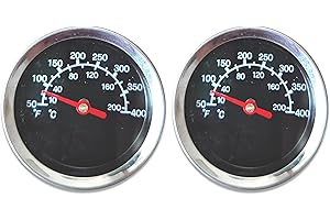 WAITCOOK 2-Pack Grill Thermometer Temperature Gauge Replacement for Masterbuilt MB20070210/20070210 mes 35b Analog Electric Smoker Grill