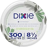Dixie 8 1/2 Inch Medium-Weight Disposable Paper Plates, Pathways, 300 Count, Bulk Case, 6 Packs/50 Count Per Pack, (Georgia-Pacific #UX9P300)