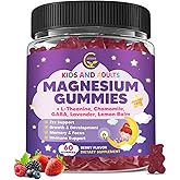 Magnesium Glycinate Gummies 400/200mg for Kids & Adults, NO Melatonin Sleep Aid Magnesium Supplement Gummies with Chamomile, Lavender, L-Theanine & GABA, B6, D3 & K2 for Bone, Relax, Immune Support