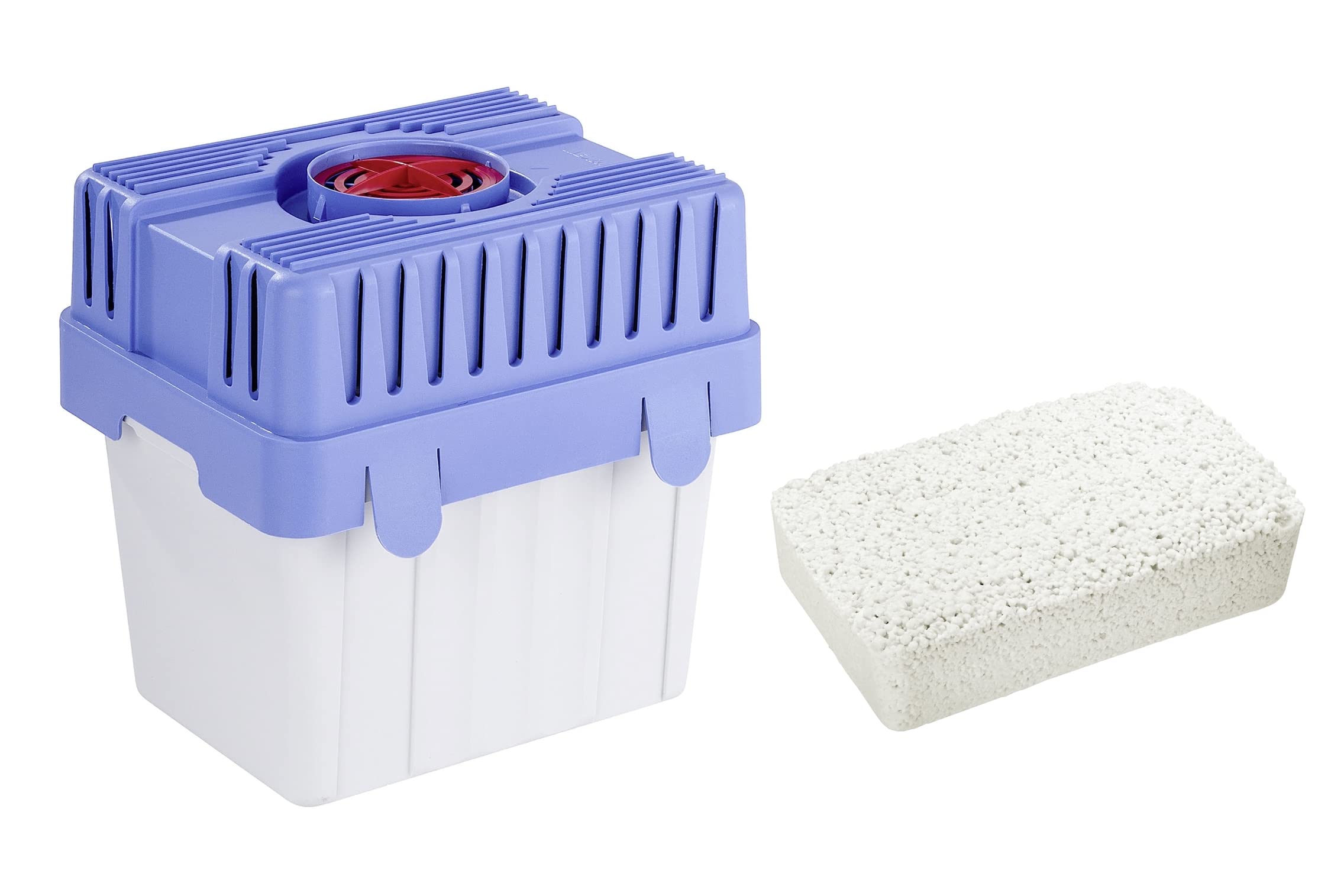 Maximex Moisture Killer with 5kg Granulate Block, Dehumidifier, Holds up to 8L Moisture, Laboratory Tested, Refillable, Reduces Mould & Odours, 29 x 29 x 24 cm, Grey/Blue