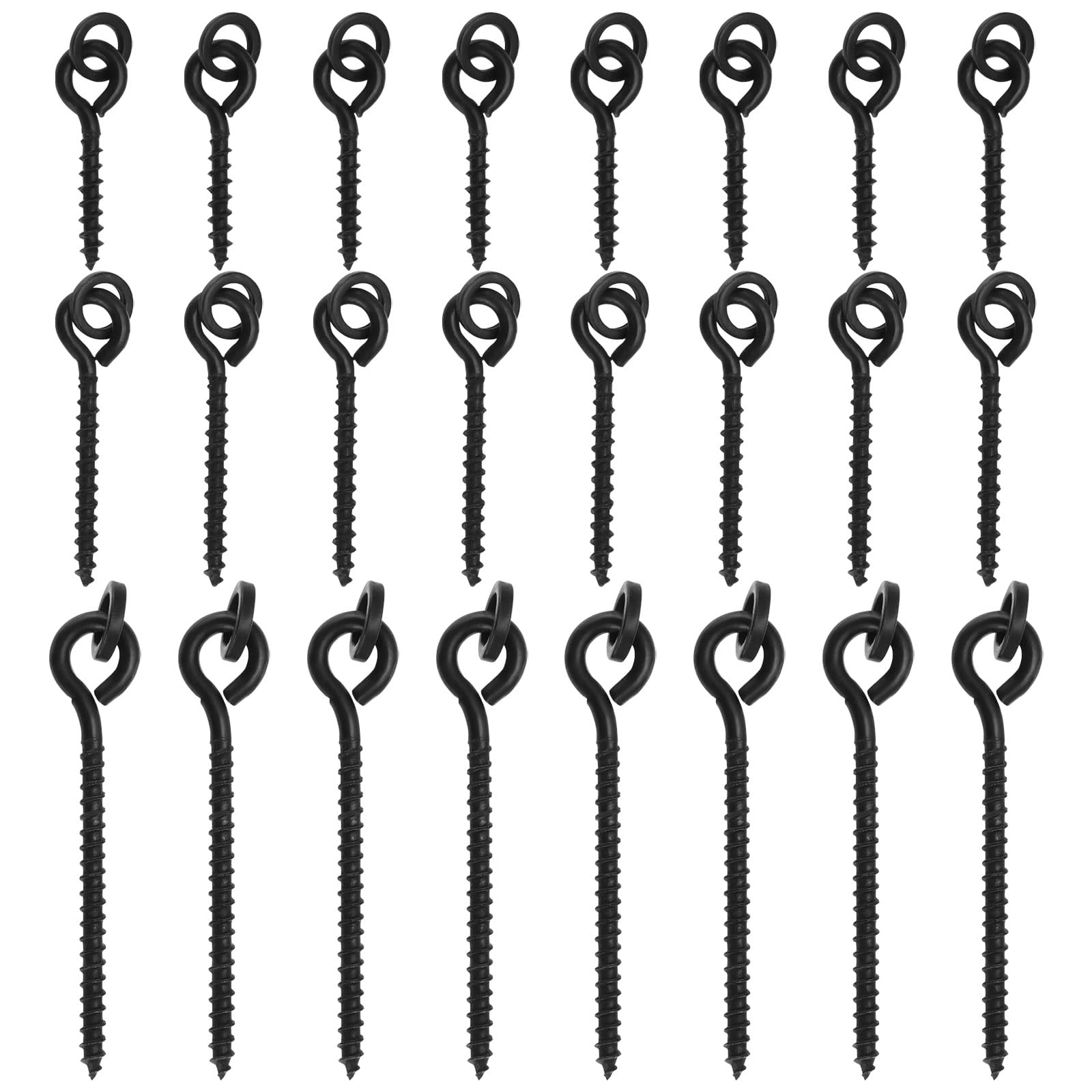 EMSea 60pcs Fishing Bait Screws Sets 12mm Bait Screw 15mm Bait Screw 26mm Bait Screw Compatible with Boilie Bait Screws Fishing Carp With Round