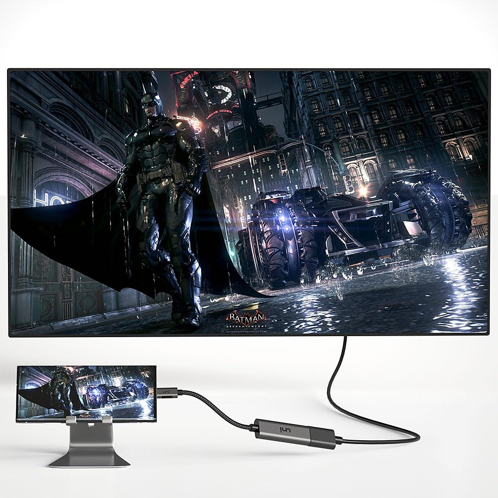 uni USB C auf HDMI Adapter 4K@60Hz aus Aluminium, Thunderbolt 3/4 kompatibel, kompakter Typ C zu HDMI Adapter für iPhone 15 Pro, MacBook Pro/Air, iPad Pro/Air, iMac, Galaxy, Surface, Pixelbook usw. 9