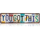 CHCdecor Vintage You Got This Street Sign Wall Decor Metal Tin Signs for Bar Home Bedroom Garage,16x4 Inch Aluminium