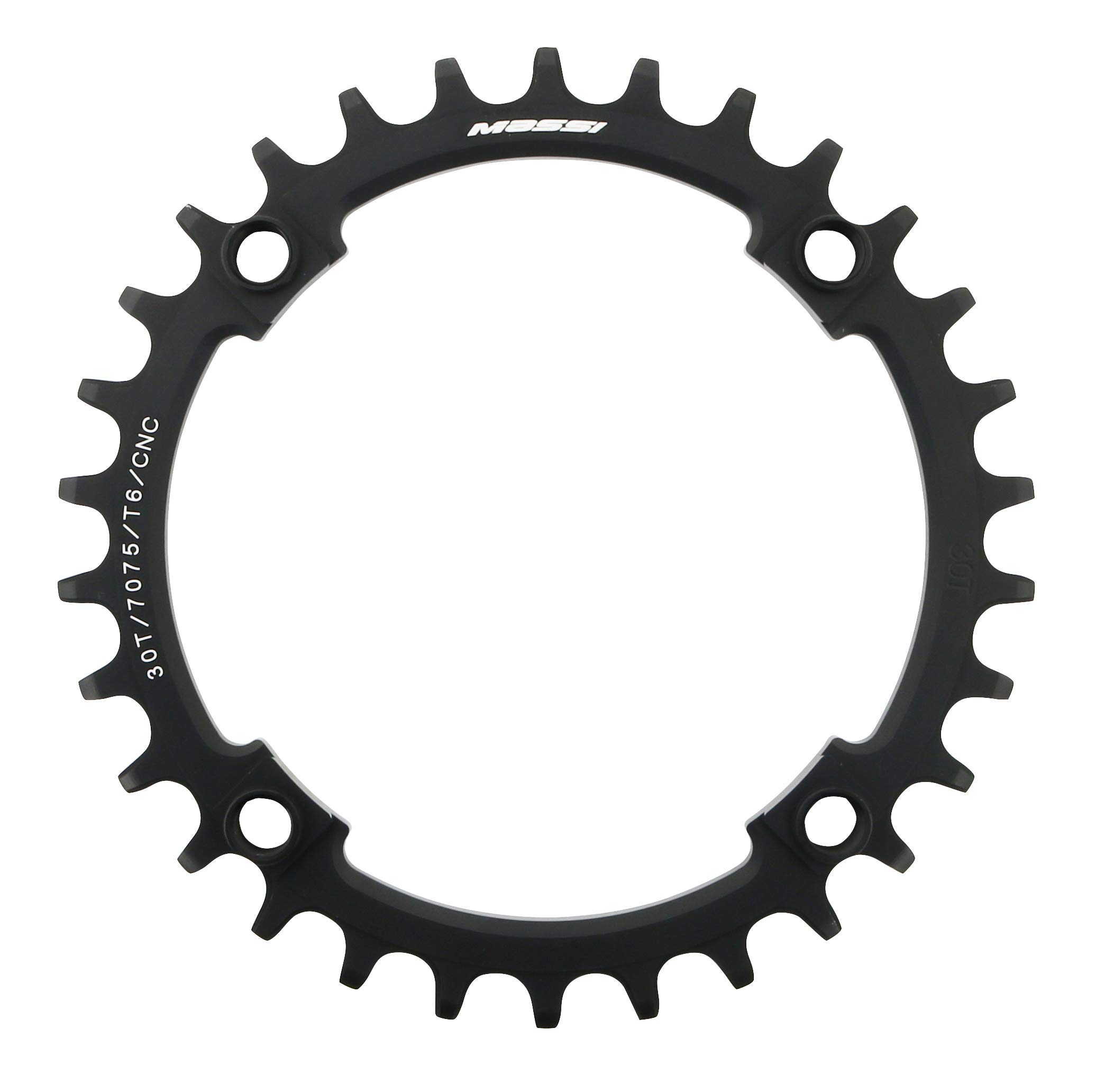 Massi 30T narrow-wide Comp Shimano Plates, Black, One Size