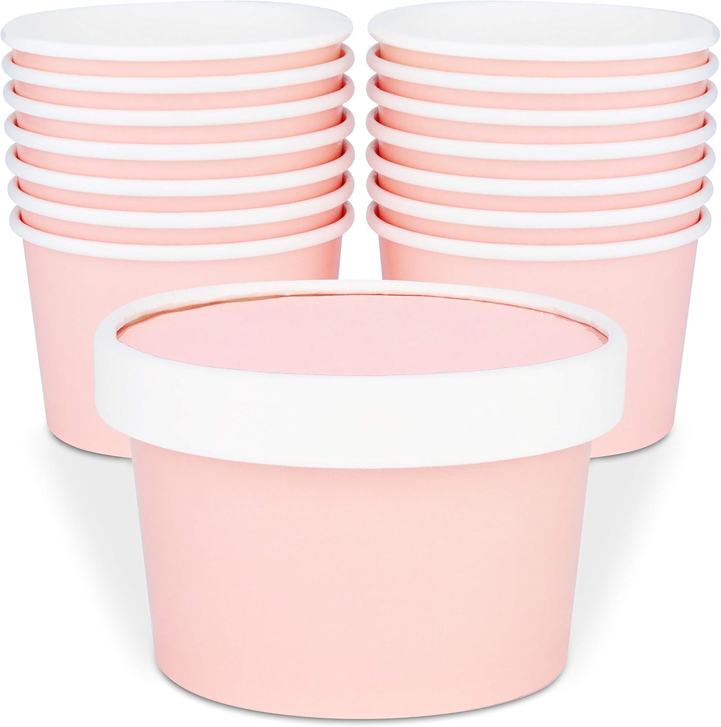 Glowcoast Ice Cream Containers With Lids 6 oz (Mini Pint