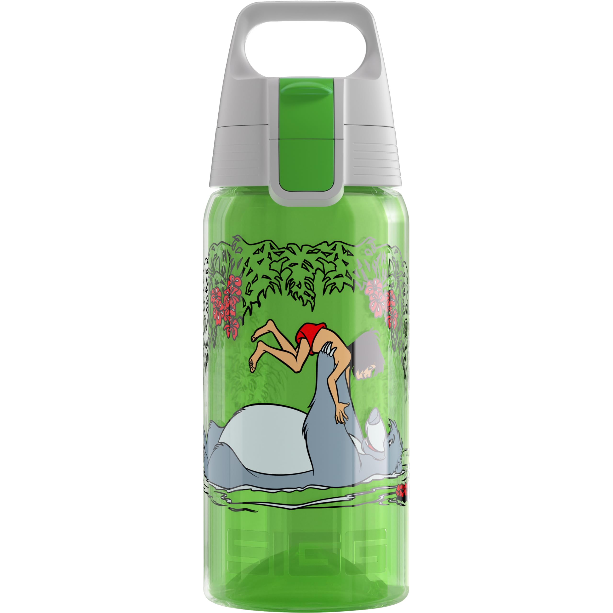 Sigg - Sports Water Bottle For Kids - Viva One Junglebook (Disney) - Suitable For Carbonated Drinks - Leak-Proof - Dishwasher Safe - BPA Free - For School & Sports - Green - 0.5L — image 1