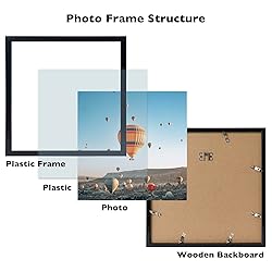 JCJMY 10x10 Picture Frame Set of 6 Black for Wall