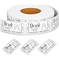 1000 Pcs Free Drink Ticket Roll Raffle Party Tickets 1 X 2 Inch - Drink Tickets For