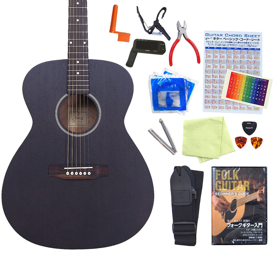 品質一番の アコースティックギターセット B00lo4vya6 Bk ブラック 16点 Yf 04 アコースティックギター ミディアムスケール アコギ Bk セット S Yairi ハイグレード 初心者 検品後発送で安心 新作商品