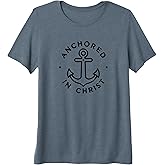 Anchored in Christ - Christian Faith Apparel Premium T-Shirt